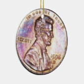 Two Headed Penny Keramisch Ornament (Rechts)