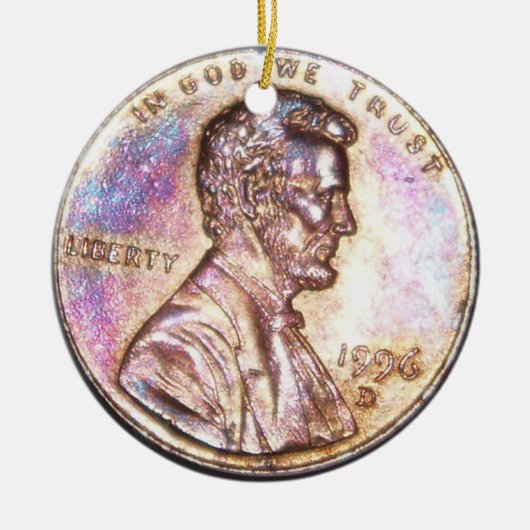 Two Headed Penny Keramisch Ornament (Voorkant)