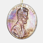 Two Headed Penny Keramisch Ornament (Links)