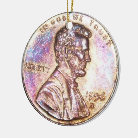 Two Headed Penny Keramisch Ornament (Links)