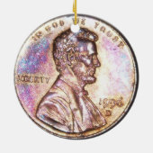 Two Headed Penny Keramisch Ornament (Achterkant)