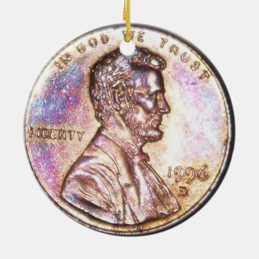 Two Headed Penny Keramisch Ornament (Achterkant)