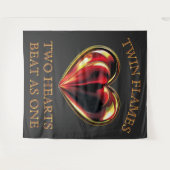 Two Hearts Beat As One Twin Flames Soulmates Love Wandkleed (Voorkant (horizontaal))