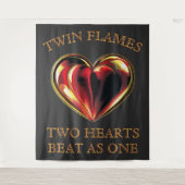 Two Hearts Beat As One Twin Flames Soulmates Love Wandkleed (Voorkant)