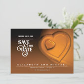 Two Hearts Beating As One - Gold - (Versie 6) Save The Date (Staand voorkant)