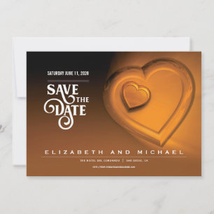 Two Hearts Beating As One - Gold - (Versie 6) Save The Date