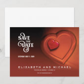 Two Hearts Beating As One (Versie 4) Save The Date (Voorkant / Achterkant)