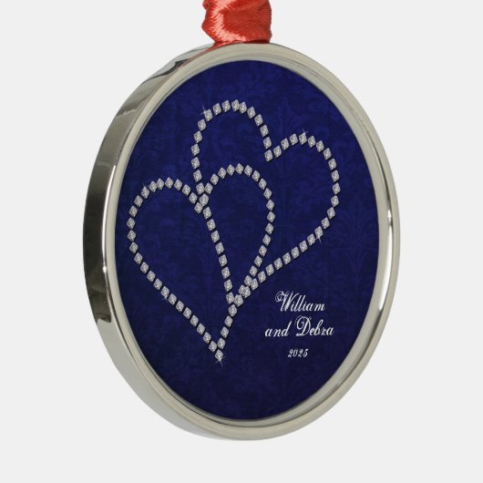 Two Hearts Bonded - Faux Diamond - Ornament (Rechts)