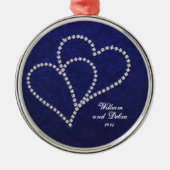 Two Hearts Bonded - Faux Diamond - Ornament (Voorkant)