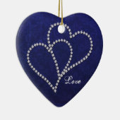Two Hearts Bonded - Faux Diamond - Ornament (Rechts)