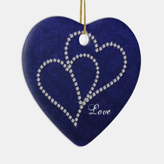 Two Hearts Bonded - Faux Diamond - Ornament (Rechts)