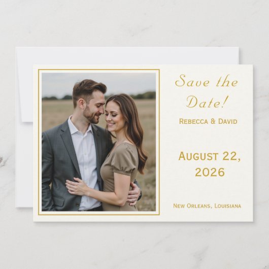 Two Hearts Catholic Flat Save The Date Card (Voorkant)