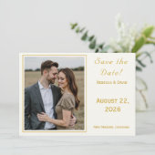 Two Hearts Catholic Flat Save The Date Card (Staand voorkant)