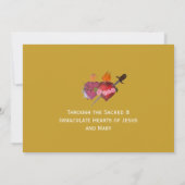 Two Hearts Catholic Flat Save The Date Card (Achterkant)