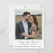 Two Hearts Catholic Flat Save The Date Card (Voorkant)