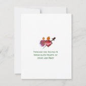 Two Hearts Catholic Flat Save The Date Card (Achterkant)