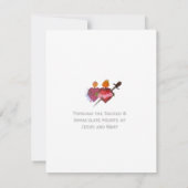 Two Hearts Catholic Flat Save The Date Card (Achterkant)