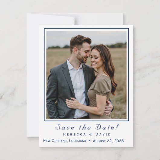 Two Hearts Catholic Flat Save The Date Card (Voorkant)