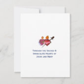 Two Hearts Catholic Flat Save The Date Card (Achterkant)