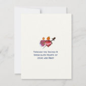 Two Hearts Catholic Flat Save The Date Card (Achterkant)