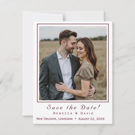 Two Hearts Catholic Flat Save The Date Card (Voorkant)