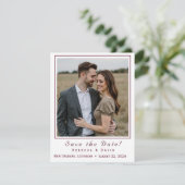 Two Hearts Catholic Flat Save The Date Card (Staand voorkant)