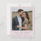 Two Hearts Catholic Flat Save The Date Card (Voorkant)