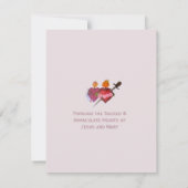 Two Hearts Catholic Flat Save The Date Card (Achterkant)