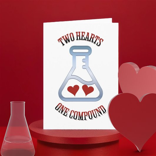 Two Hearts Chemistry Valentijnsdag Kaart