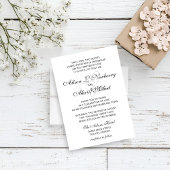 Two Hearts Elegant Script Wedding Invitation Aankondiging