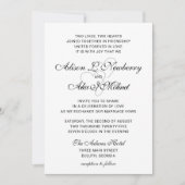 Two Hearts Elegant Script Wedding Invitation Aankondiging (Voorkant)