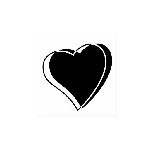 Two Hearts Entwined - 1" Square - Loyalty Card Rubberstempel (Afrduk)