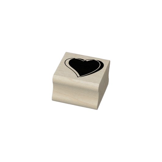 Two Hearts Entwined - 1" Square - Loyalty Card Rubberstempel (Stempel)
