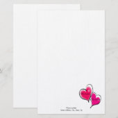 Two Hearts Letterhead Sjabloon Briefpapier (Voorkant / Achterkant)