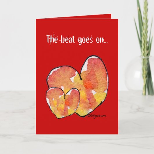 Two Hearts Love Card Feestdagen Kaart (Voorkant)