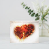 Two Hearts met Fireworks Briefkaart (Staand voorkant)