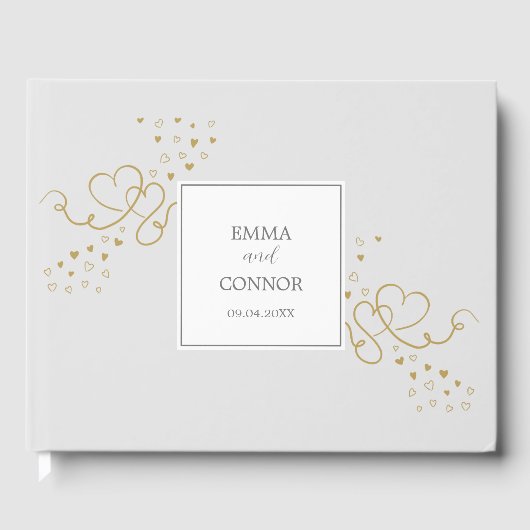 Two Hearts Modern Weeding Gastenboek (Voorkant)