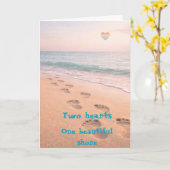 Two hearts one beautiful shore kaart (Gele Bloem)