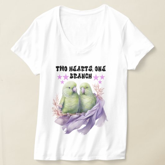 Two+Hearts+One+Branch+Dames+T-shirt T-shirt (Laagn)