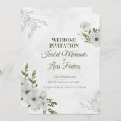 Two Hearts, One Journey Wedding Invitation Kaart (Voorkant / Achterkant)