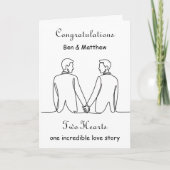 Two Hearts | One Lifetime | LGBTQ Congratulations  Kaart (Voorkant)