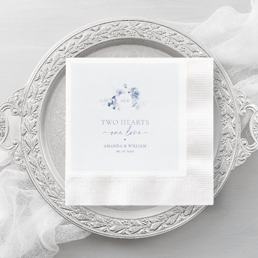 Two Hearts · One Love Dusty Blue Wedding  Servet