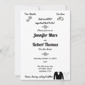 Two Hearts, One Love, Knotting the Tie Invitation Kaart (Voorkant)