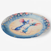 Two Hearts, One Love – Wedding Mice.  Papieren Bordje (Gekanteld)