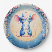 Two Hearts, One Love – Wedding Mice.  Papieren Bordje (Voorkant)