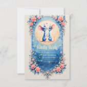 Two Hearts, One Love – Wedding Mice. RSVP Kaartje (Voorkant)