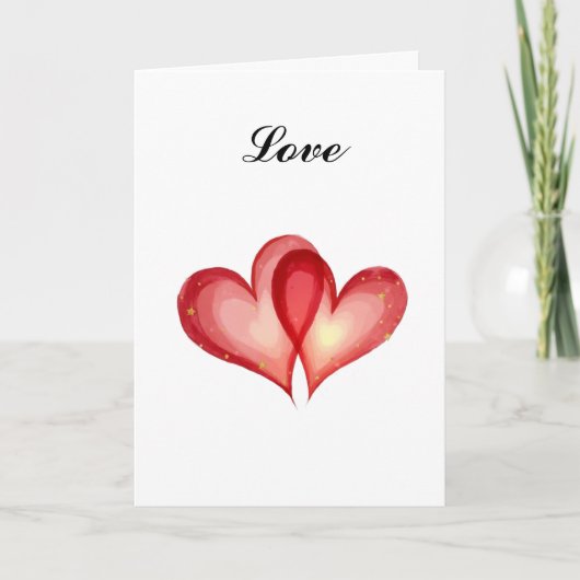 Two Hearts Personalized Greeting Card Feestdagen Kaart (Voorkant)