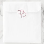 Two Hearts... Ronde Sticker (Tas)