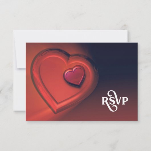 Two Hearts RSVP (versie 1) Kaartje (Voorkant)
