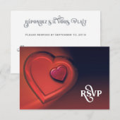 Two Hearts RSVP (versie 1) Kaartje (Voorkant / Achterkant)